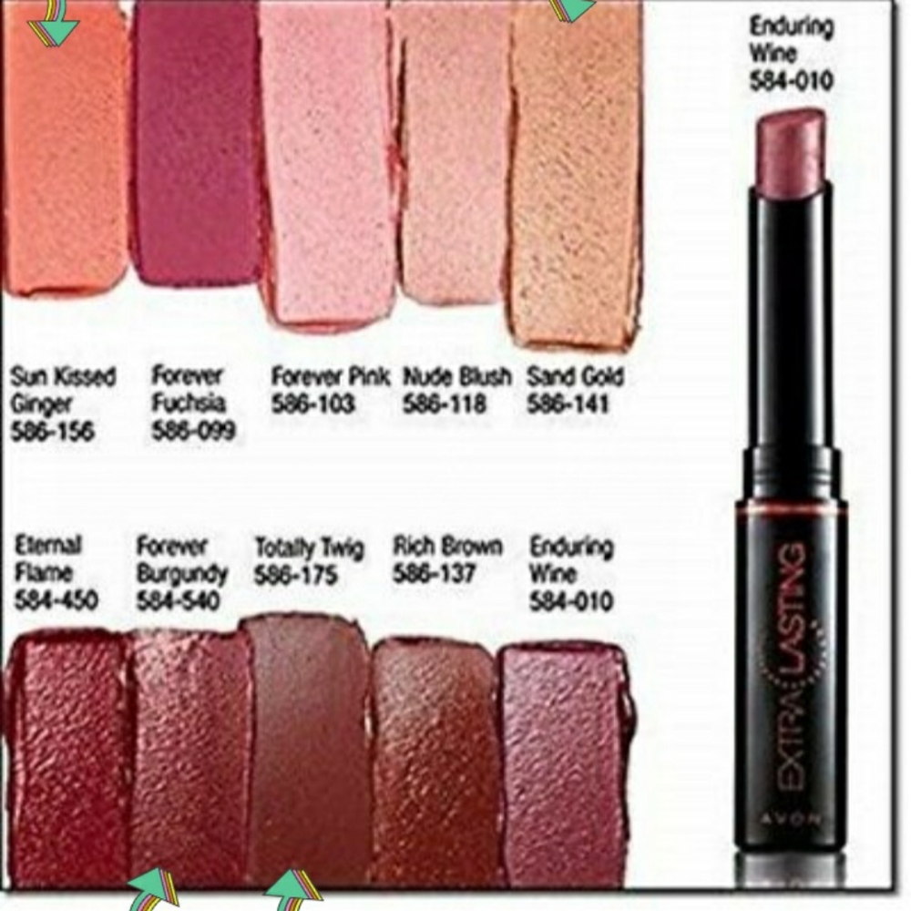 Avon extra lasting lipsticks